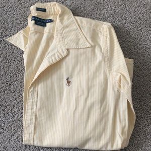 Ralph Lauren Slim Fit Button Down Yellow Stripe 12